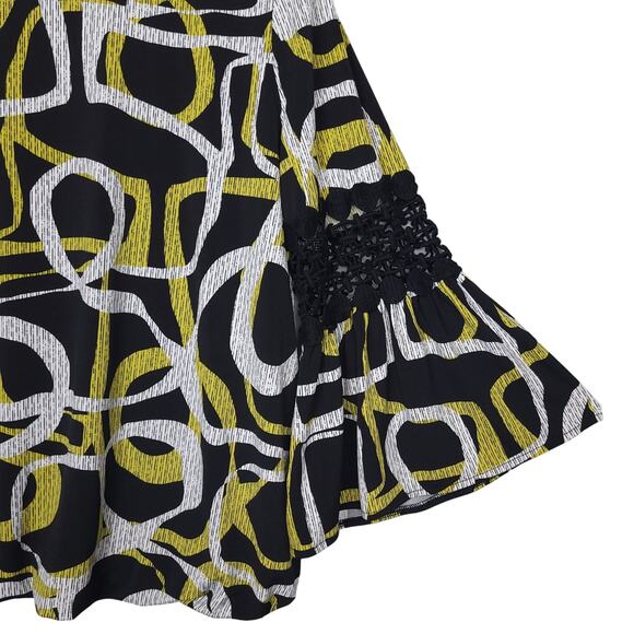 Alfani Womens Tunic Blouse Sz Large Embroidered Flared Sleeve Polyester Top EUC - Picture 10 of 15